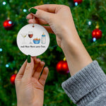 New Family Christmas Ornament | And Then There Were Four | Ceramic Ornament, 4 Shapes