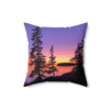 Lake Sunset Decorative Square Pillow