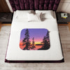 Sunset Lake Reversible Plush Sherpa Blanket