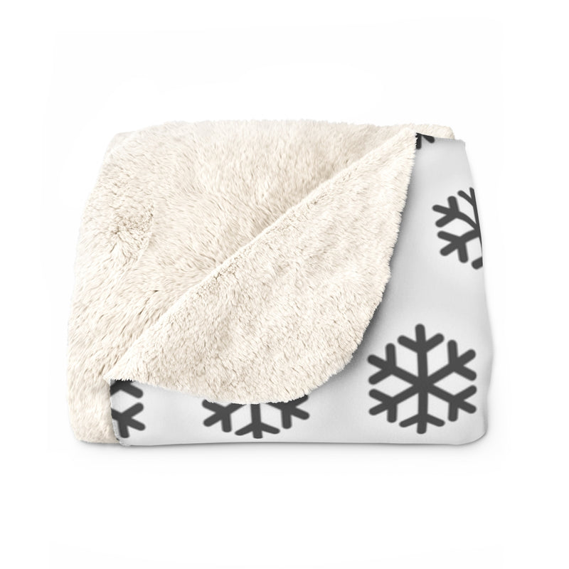 Snowflake Sherpa Fleece Throw Blanket