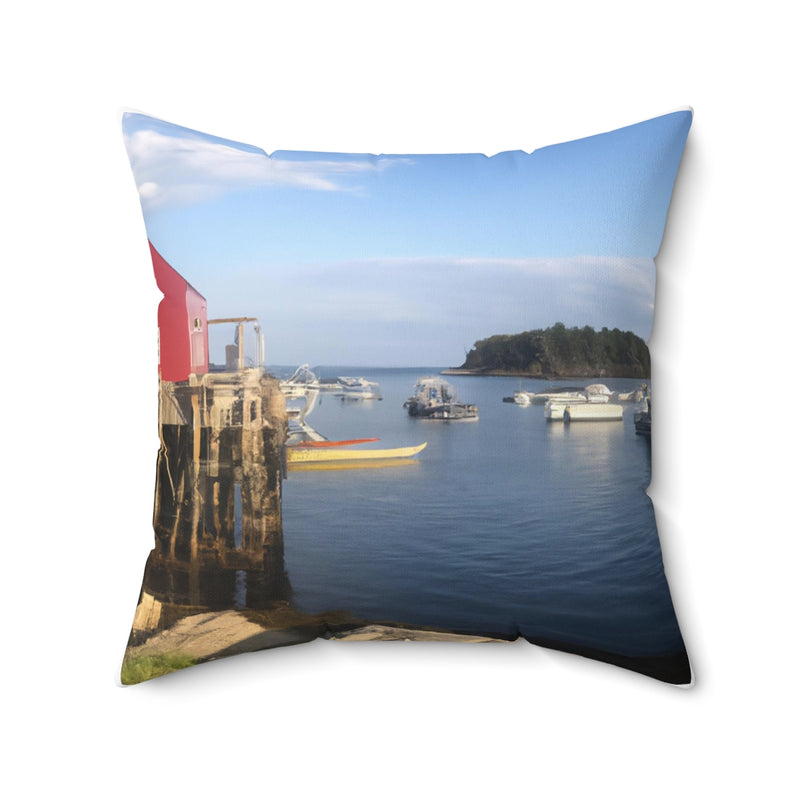 Fishing Boats Decorative Square Pillow