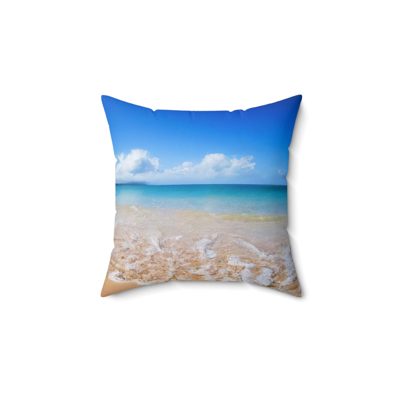 Sandy Beach Throw Pillow