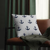 Anchor 100% Waterproof  Outdoor Throw Pillow