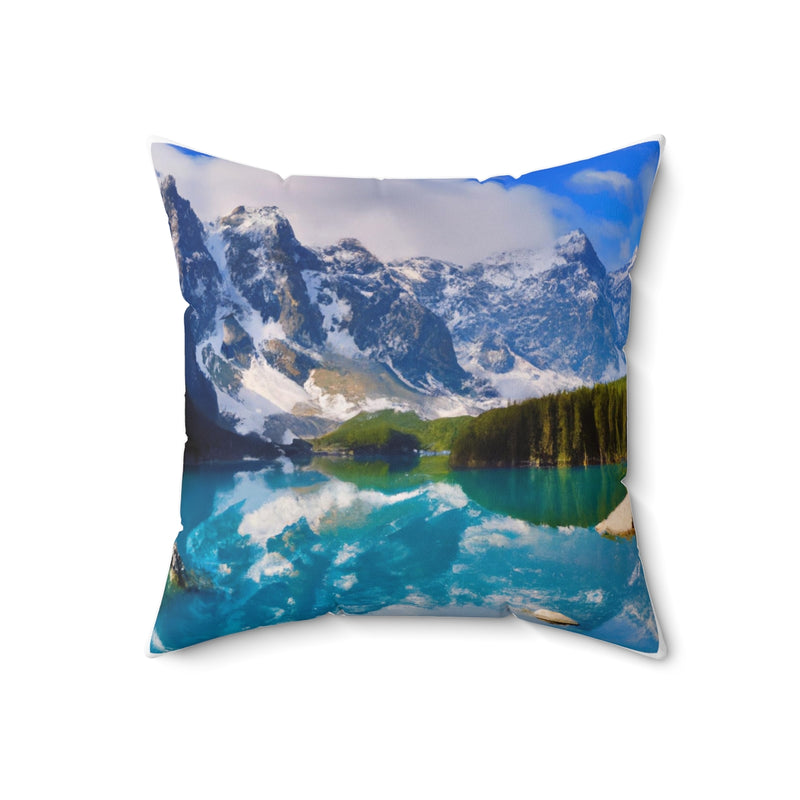 Mountain Backdrop Decorative Square Pillow