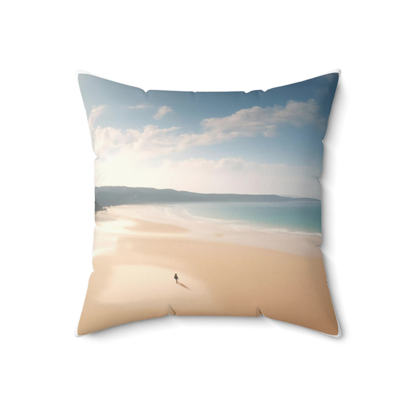 Calm Coastline Decorative Square Pillow