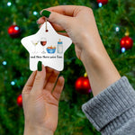 New Family Christmas Ornament | And Then There Were Four | Ceramic Ornament, 4 Shapes