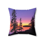 Lake Sunset Decorative Square Pillow
